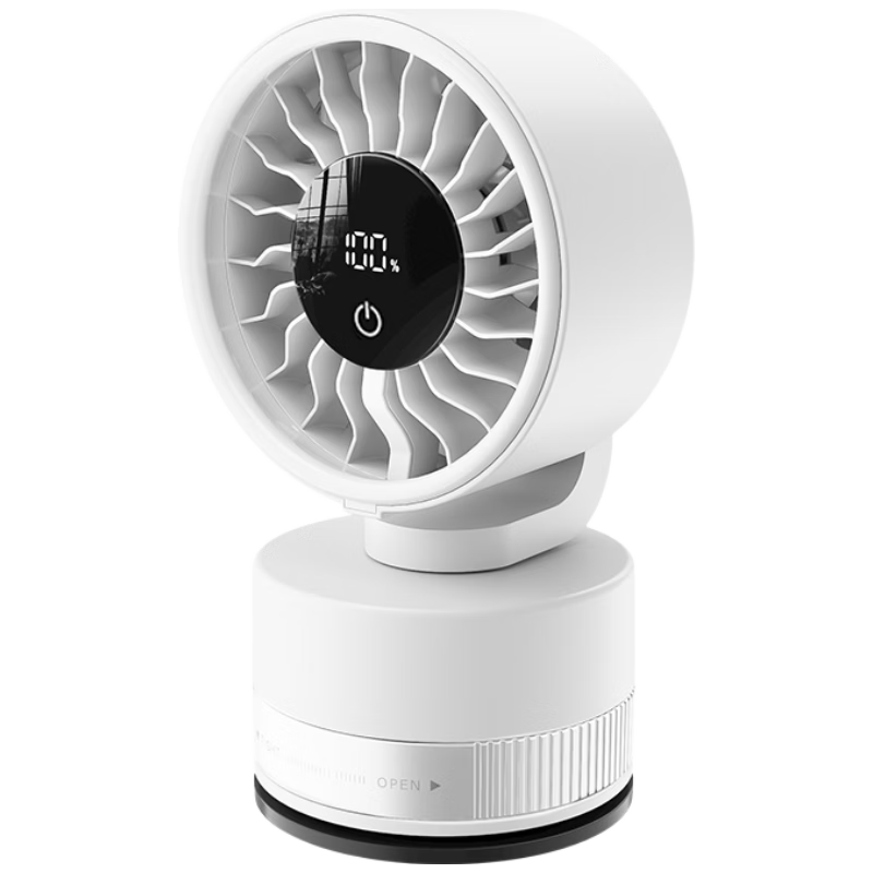JD Jingzao Strong Suction Cup Desktop Fan Small Quiet Fan JD Self-operated Suction Cup Fan Long Battery Life Office Dorm Kitchen Car 360° Rotatable Compact Fan