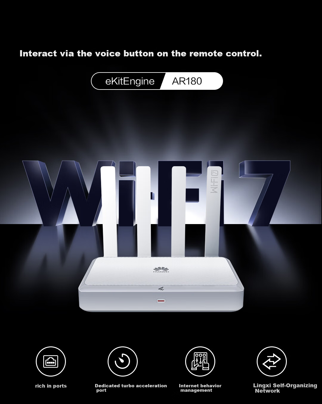 Huawei Router WiFi 7 BE3600 Wireless Gigabit Signal Booster eKitEngine E3 Enterprise Router 2.5G Port One-Click Mesh Accelerator 1