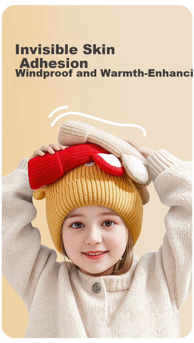 Aibedila Baby Hat Autumn Winter Infant Boys Ear Protection Knitted Hat One Year Old Girls M 2