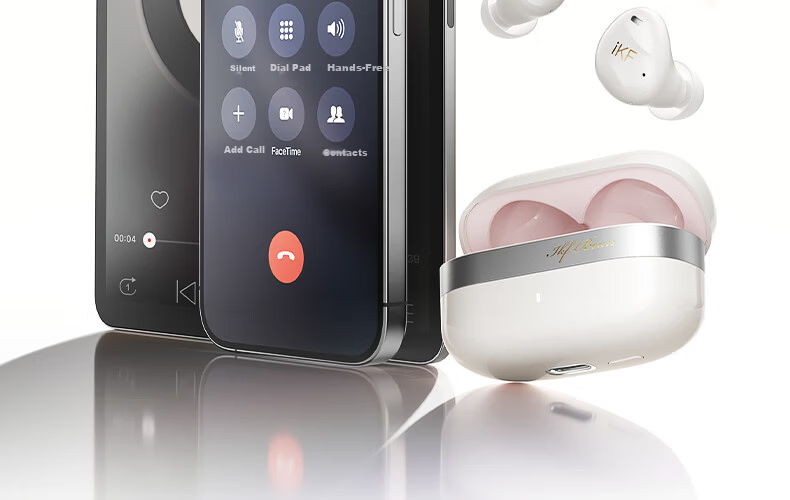 IKF Loulan [Single Ear Only 4.1g] Wireless Bluetooth In-Ear Earphones Active Noise Cancelling LDAC High-Definition Decoding Bluetooth 6.0 Long Battery Life Gaming Music Sports Earbuds Beige Pink 42