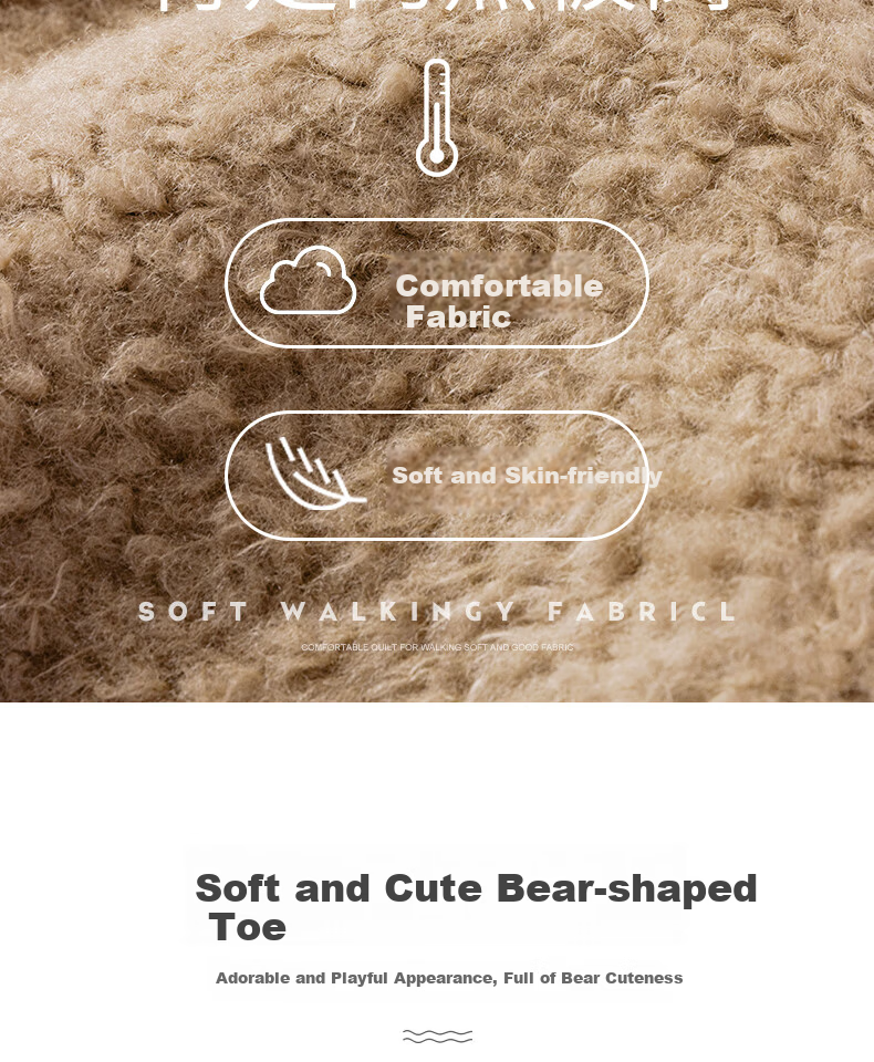 Runrou Women's Cotton Slippers Autumn Winter Warm Fleece Cute Indoor Home Couple Men's Antibacterial Deodorant 5