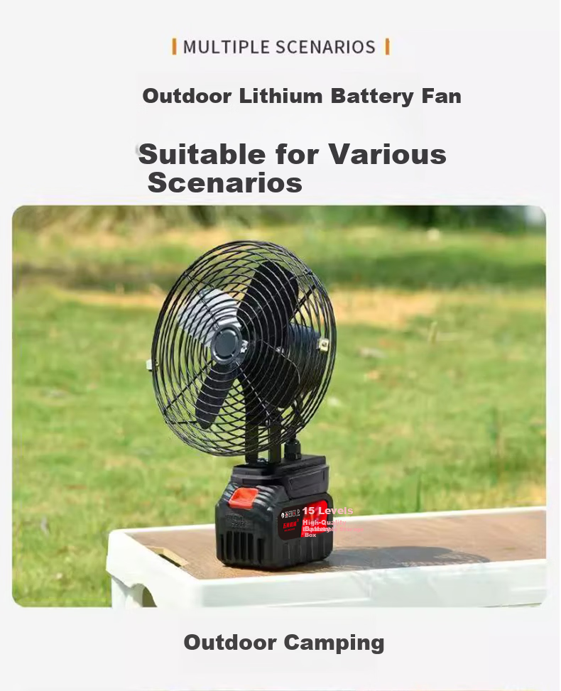 Wulang Machinery Wireless Long-Lasting Lithium Battery High-Power Rechargeable Outdoor Portable Stall Cooling Fan 16