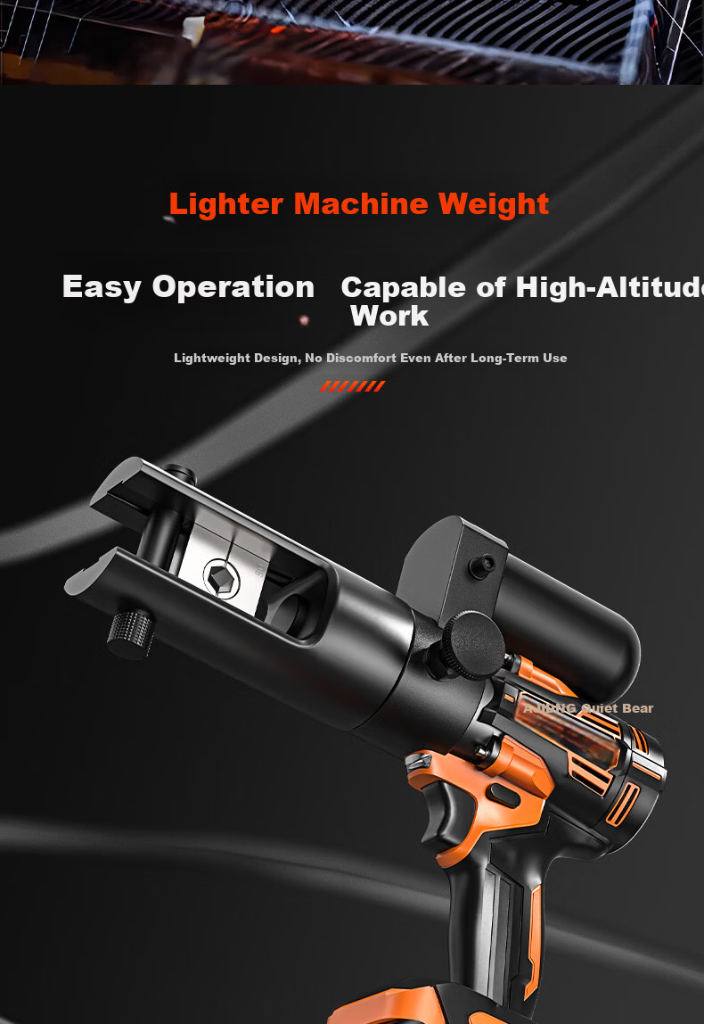 Quiet Bear Electric Hydraulic Crimping Tool Cordless Lithium Battery Wire Cable Hydraulic Cutter Copper Terminal Electrician Wiring Pliers 15