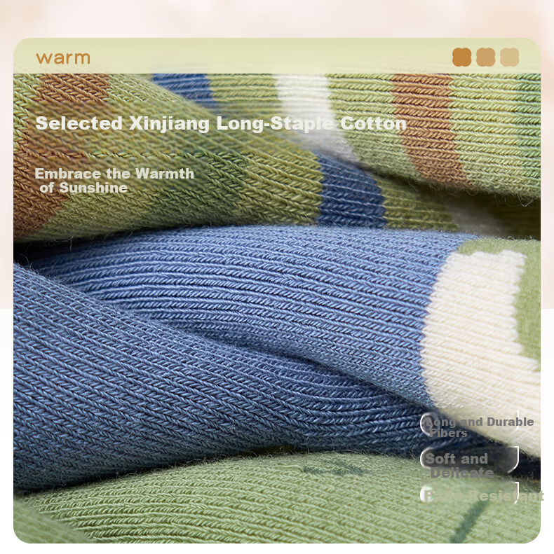 Niduoxiong Baby Socks, Autumn And Winter Thick Cotton Socks, Mid-Calf Socks for Infants, Fleece-Lined Warm Terry Socks, Autumn And Winter Children's Socks 5
