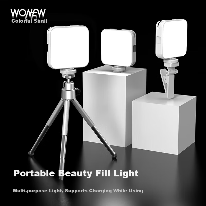 Wonew Mini Portable Photography Fill Light LED FL02 White Cool Warm for Photo, Live Streaming, Mobile Selfie, Camera, DSLR Indoor Pocket Tofu Portable Light 4