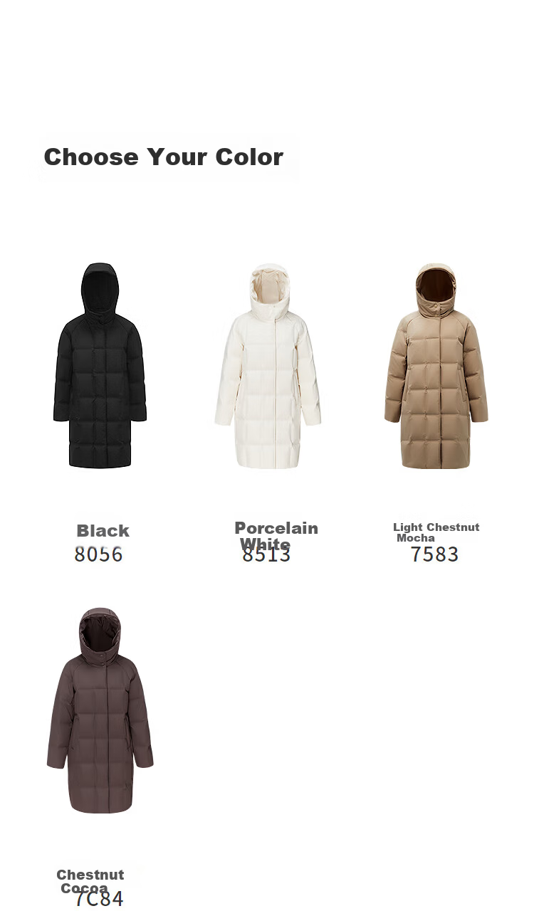 BOSIDENG Off-Season Women's Thickened Hooded Loose Mid-Length Business Versatile Mall-Style Down Jacket 14
