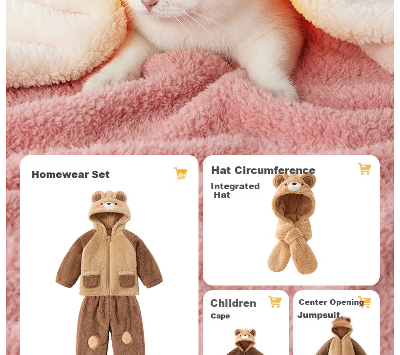 Beitais Baby Hat and Scarf Set, New Autumn Winter Thickened Windproof Neck Warmer for Boys and Girls 2