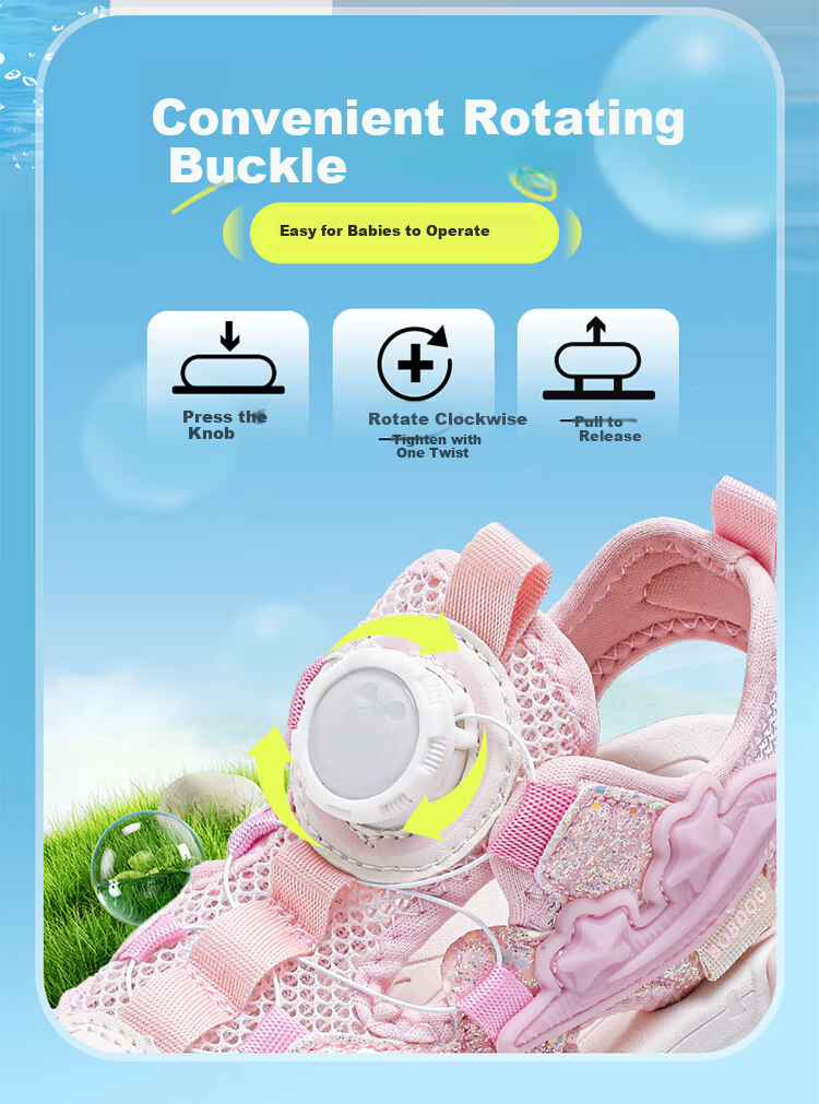Babu Bean Girls' Summer Versatile Princess Closed-Toe Sandals Kids Candy Purple/Beige Size 29 105552025 3