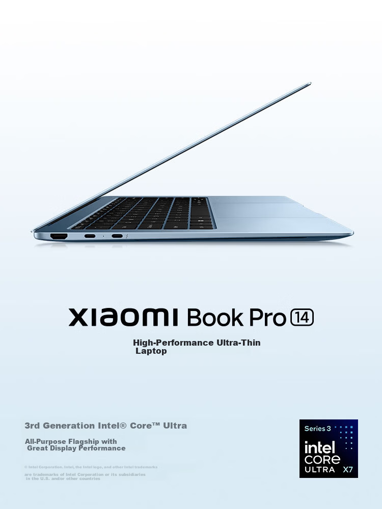 Xiaomi Book Pro 14 Ultra-thin Laptop 3rd Gen Core Ultra5-338H 32GB 1TB White 3.1K 120Hz Touchscreen 1