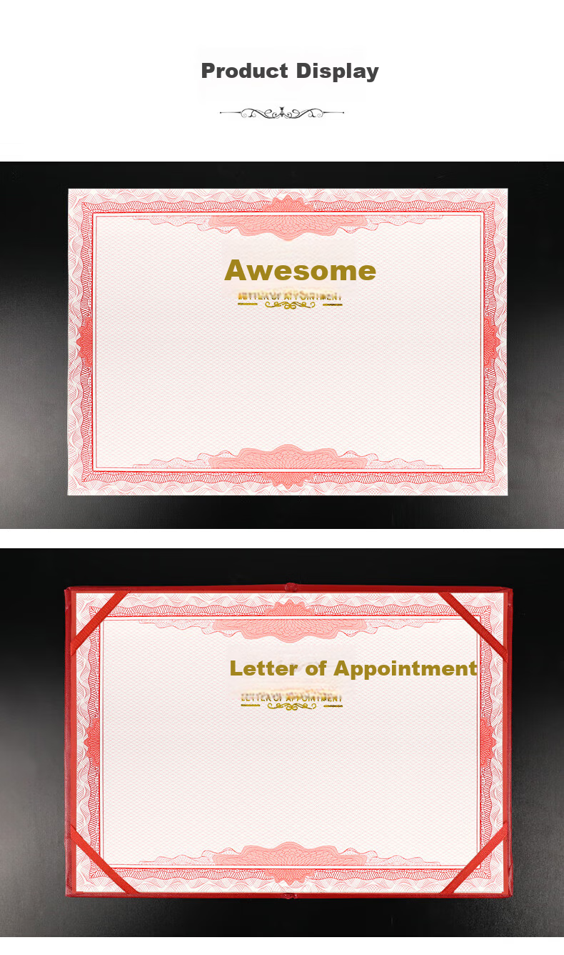 Befon 8k Appointment Letter Inner Pages, Appointment Certificate Award Certificate Inner Pages, Company Enterprise Appointment Certificate, Includes Printable Inner Pages, Stationery, 12 Sheets 6495 6
