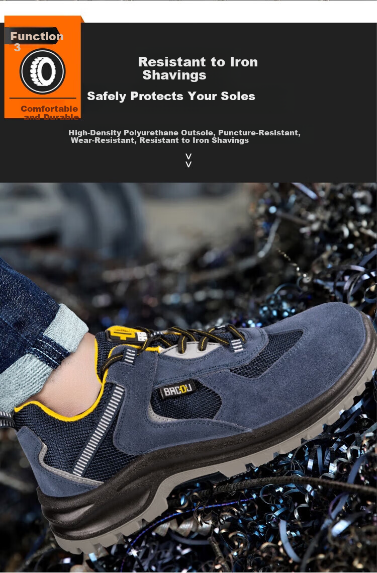 Honeywell Labor Protection Shoes Anti-Static Anti-Smash Anti-Puncture Safety Shoes Bagu SHX1S23502 Series Blue Size 37 Single Pair 7