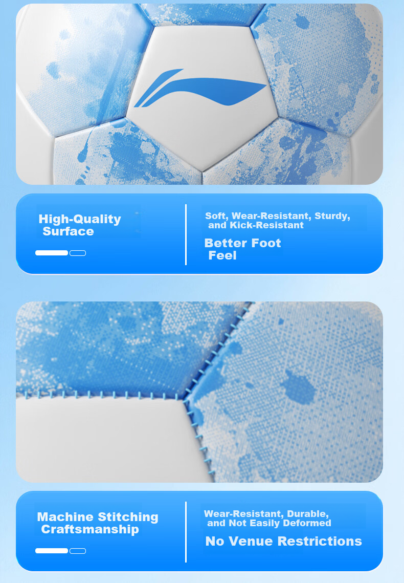 Li-Ning Football Size 5 Adult Junior High Primary School Student Exam Special Competition Training Standard Durable Youth Soccer Ball 17