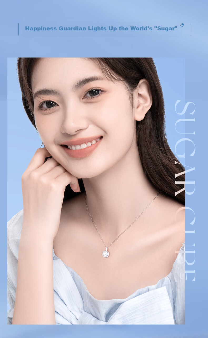 GLTEN One-Kilogram Small Sugar Cube Silver Necklace for Women, 2026 New High-End Style Birthday Gift for Girlfriend Or Wife 3