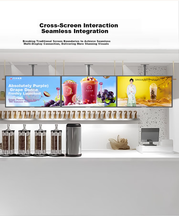 HUSHIDA 55-Inch Digital Signage Advertising Display Wall-Mounted Electronic Menu Screen LY-55 7