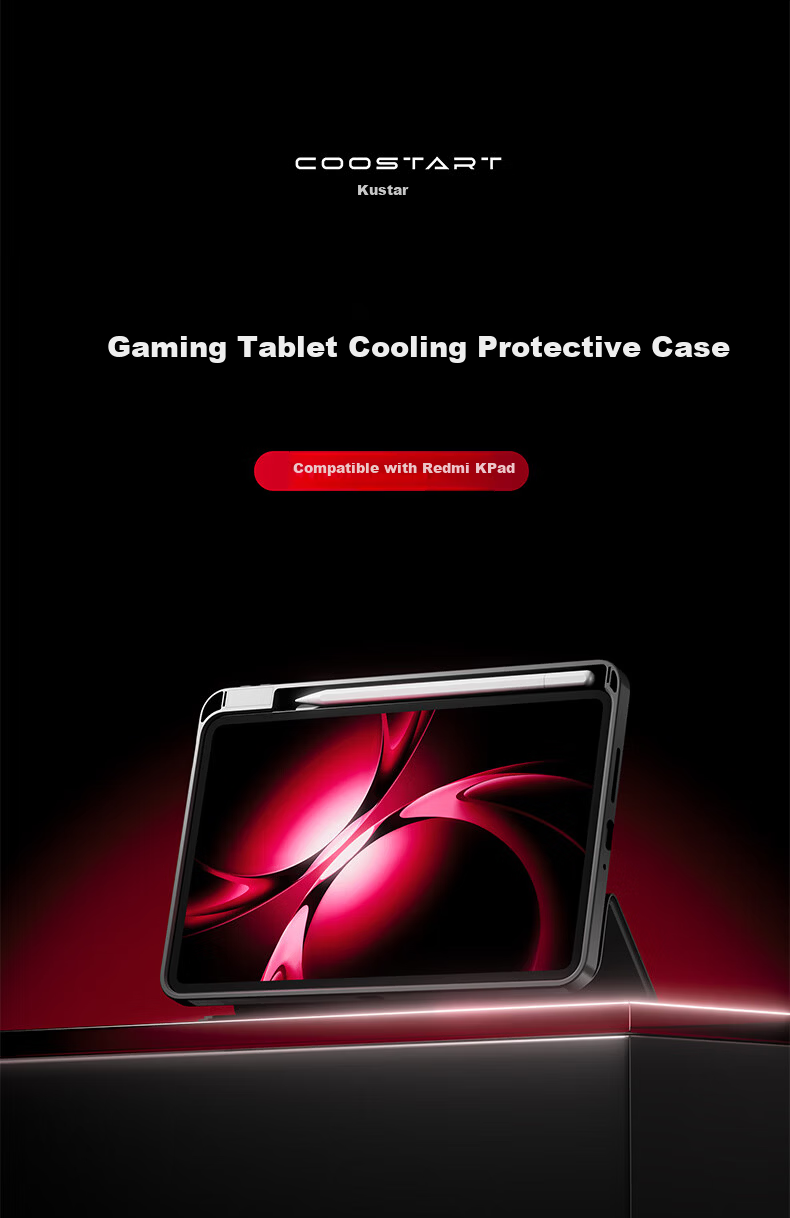 Kustar Compatible with Xiaomi Redmi K Pad 2 8.8-inch Magnetic Transparent Acrylic Shockproof Tablet Case with Pen Slot Black 1