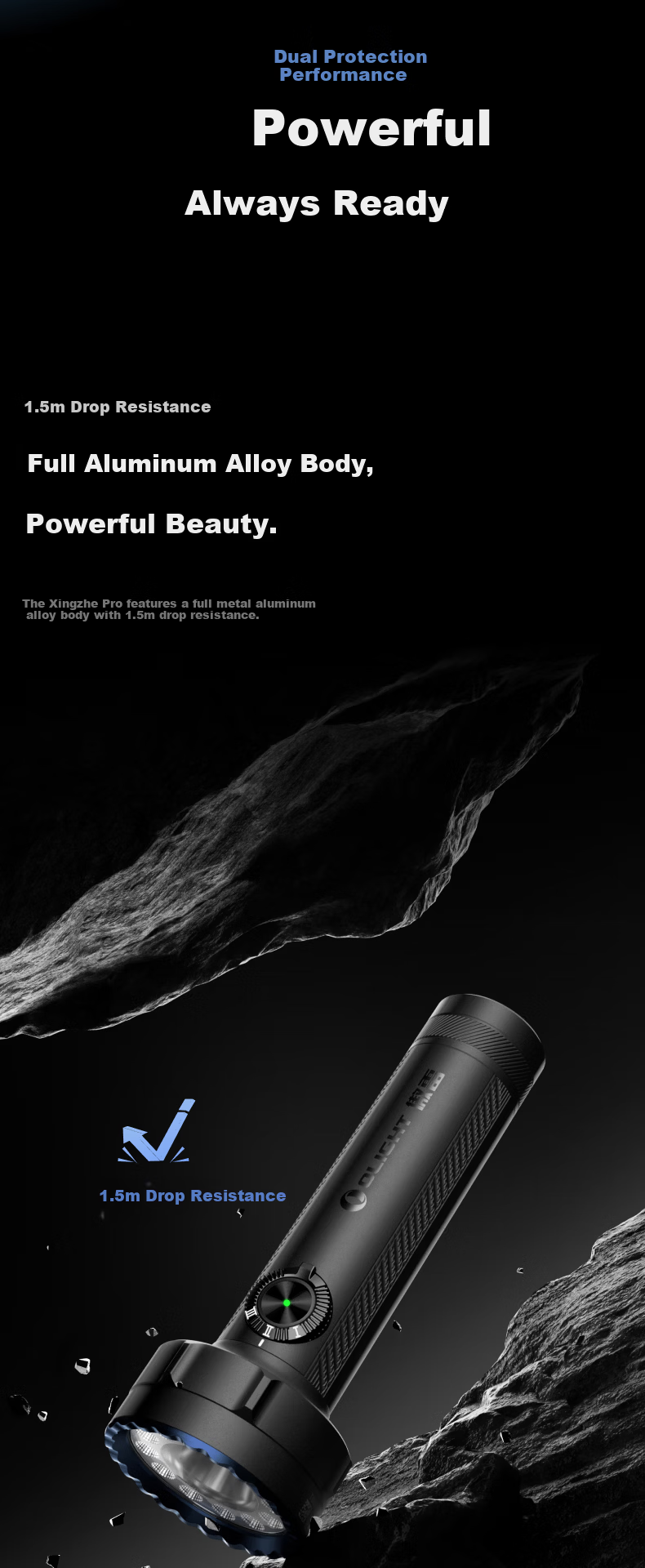 OLIGHT Warrior Pro High-Power Flashlight All-Purpose Outdoor Lighting Emergency Camping Lantern Ultra-Long Battery Life Flashlight 12