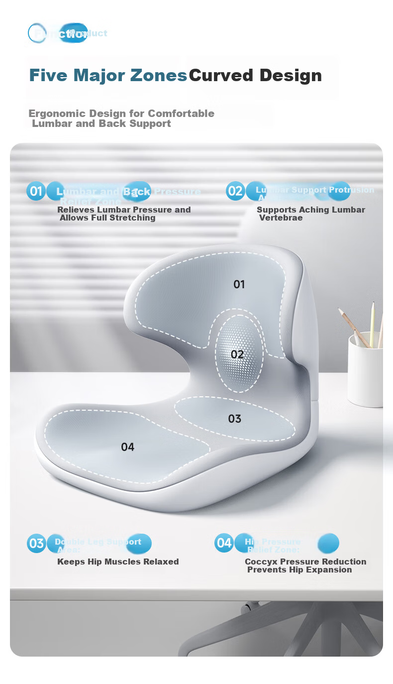 Slyeiy Lumbar Support Cushion Office Backrest Ergonomic Waist Pillow Popular New Product 4