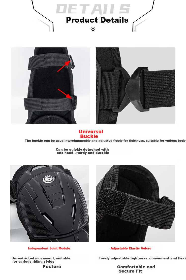 STAR FIELD KNIGHT Motorcycle Protective Gear Knee and Elbow Guards CE Level Four-Season Riding Four-Piece Set Motorbike Travel Anti-Fall Protection Equipment 11