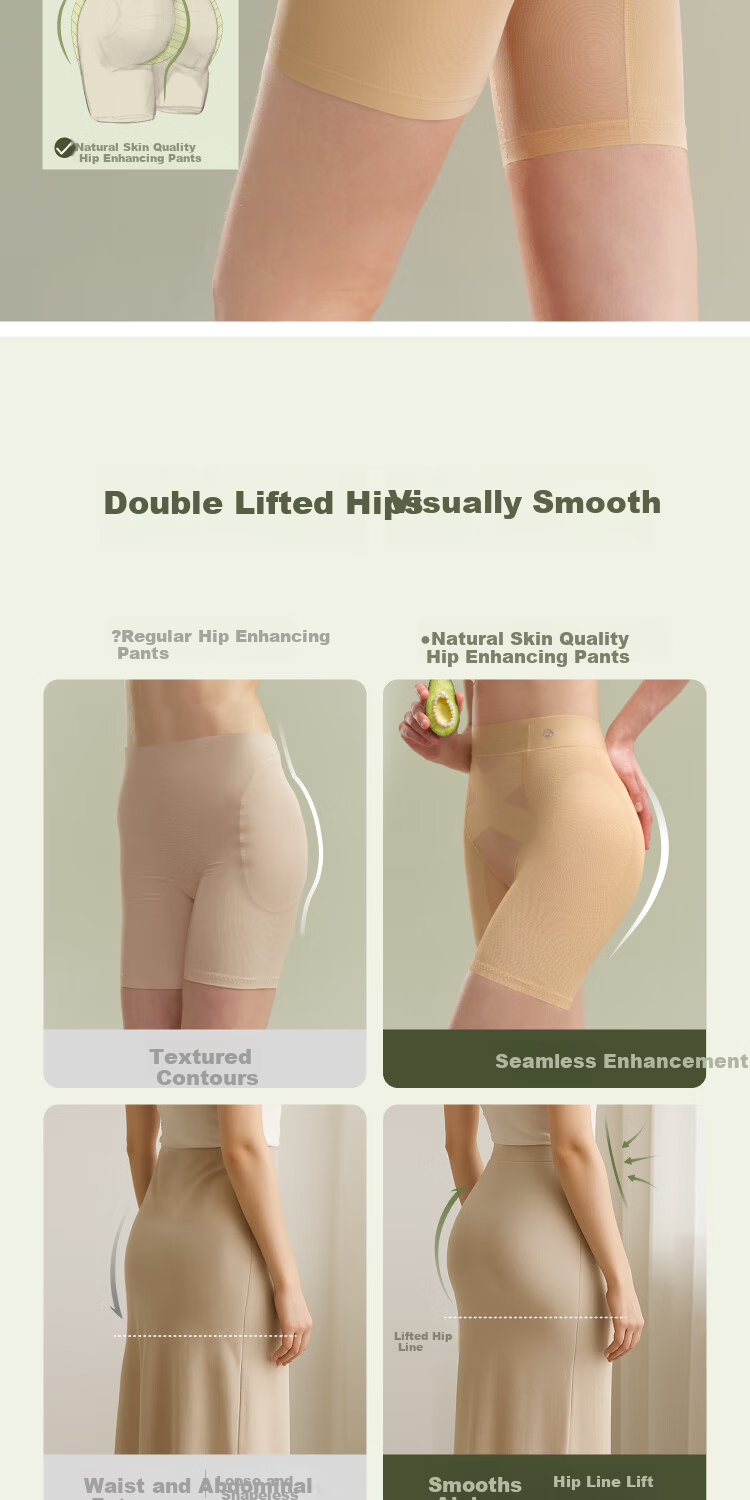 Suki Ryohin Mermaid Hip Enhancing Mid-Waist Butt Lifting Seamless Breathable Tummy Control Hip Shaping Pants Fake Hip Widening Shapewear No-Panty Needed 24