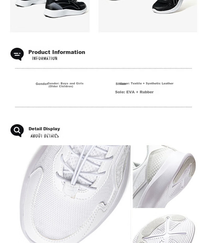 LI-NING Kids Lingyue 5 Children's Sports Shoes Unisex Lightweight Casual Soft Versatile Running Sneakers 8