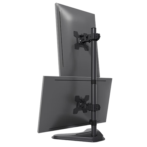 LUCKPRO Dual Screen Monitor Stand Adjustable Desktop Monitor Riser Arm Multi-Screen Base Height Extension Bracket