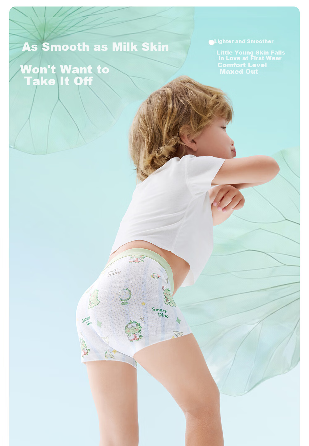 Betis Soft Ice Children's Underwear 10-11 Years Old Boys Summer Ice Silk New Mulberry Silk Boxer Shorts 16