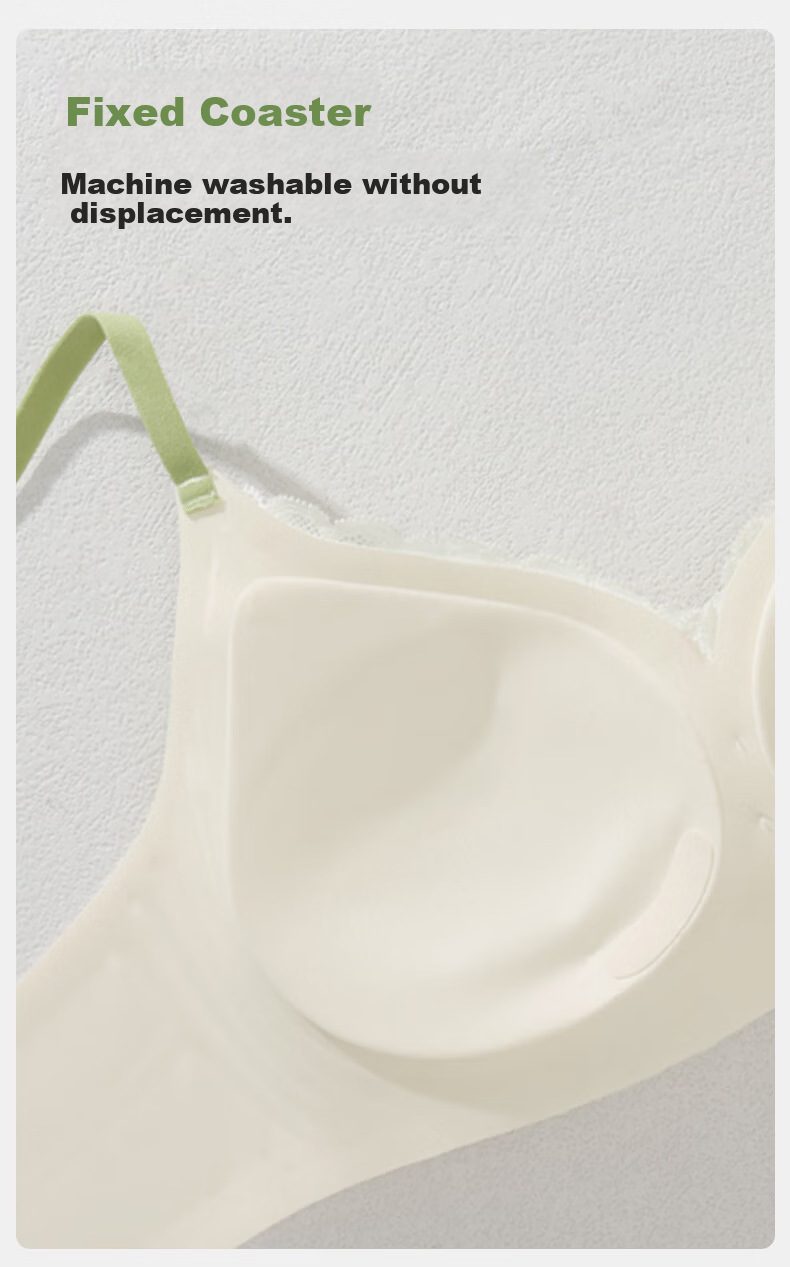 Miiow Lace Floral Lingerie Women's Small Bust Push-Up Bra Anti-Sagging Side Support Seamless Wireless Sweet Bra 6