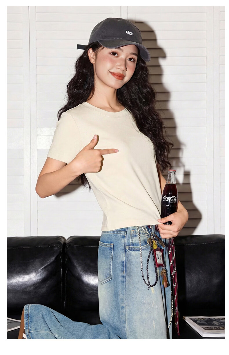 TonLion Women's Slim Fit Short Sleeve T-Shirt, Shoulder Design, Petite Fit, 2026 Summer New Trendy Casual Top 15