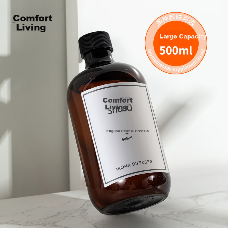 SHUJUHOME Fragrance Essential Oil Refill Liquid Home Bedroom Decor Air Freshener Long-lasting Freesia 500ml