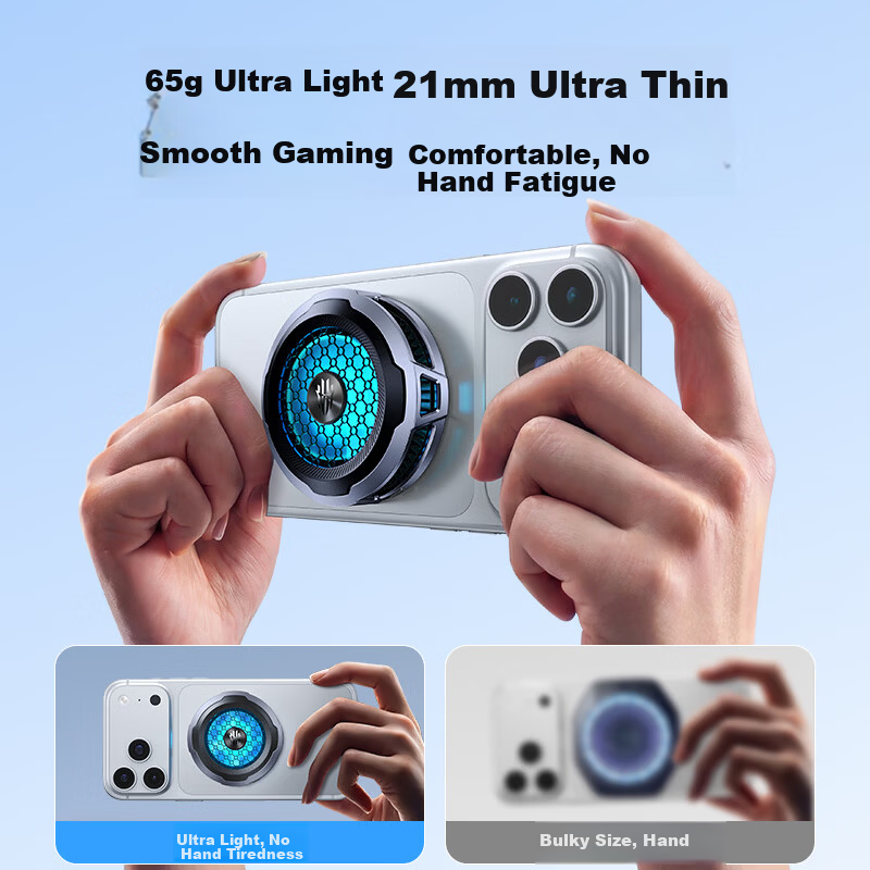 Nubia Red Magic Cooler 8Air Magnetic Cooling Back Clip Gaming Phone Semiconductor Cooling Device Compatible with Black Shark 4, OnePlus, Apple iPhone 17 Pro Max, Xiaomi, iPad Tablet, iQOO, Huawei
