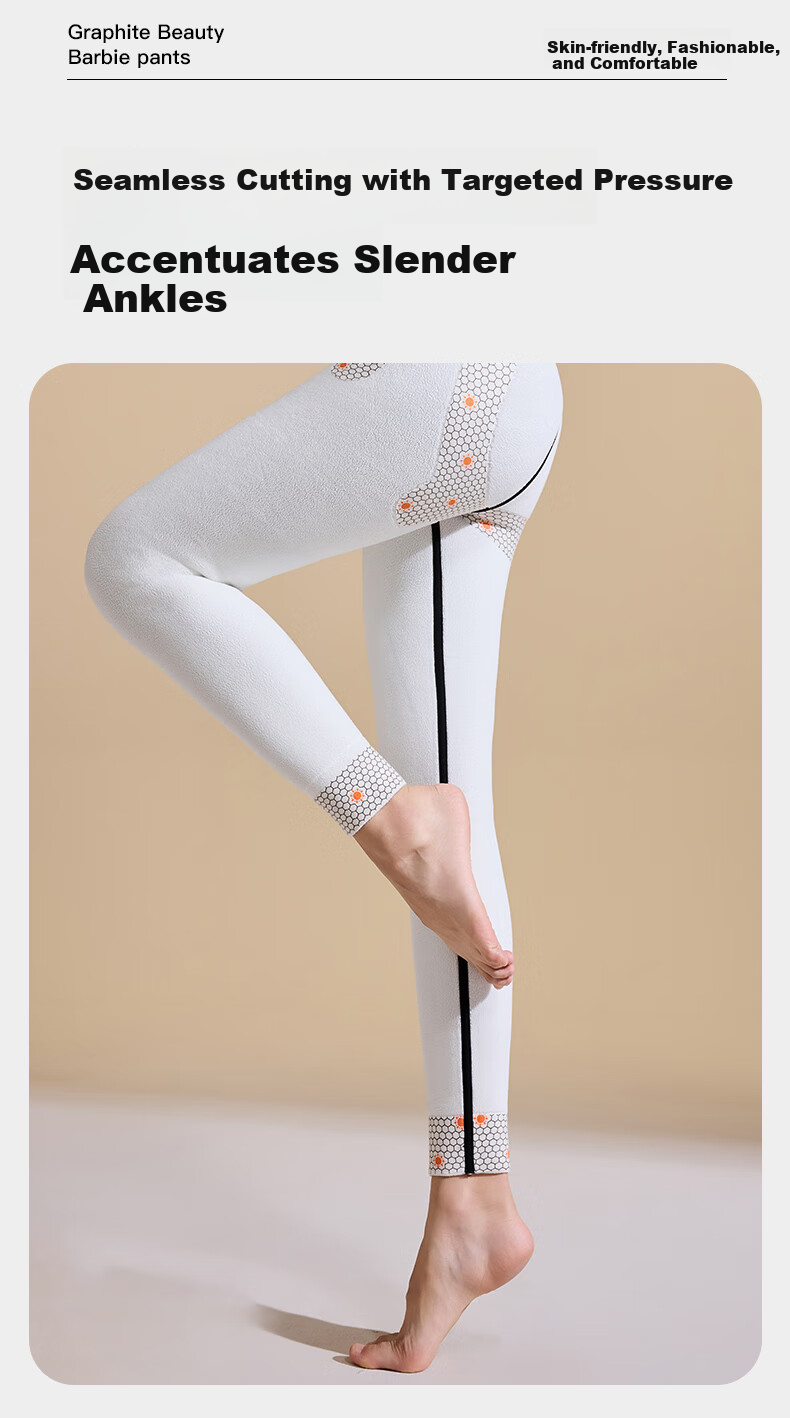 MiiOW Shark Pants [Graphene Thermal] Fleece-Lined Thickened Autumn Winter Leggings Slimming Shaping Warm Palace 2025 New Edition 12