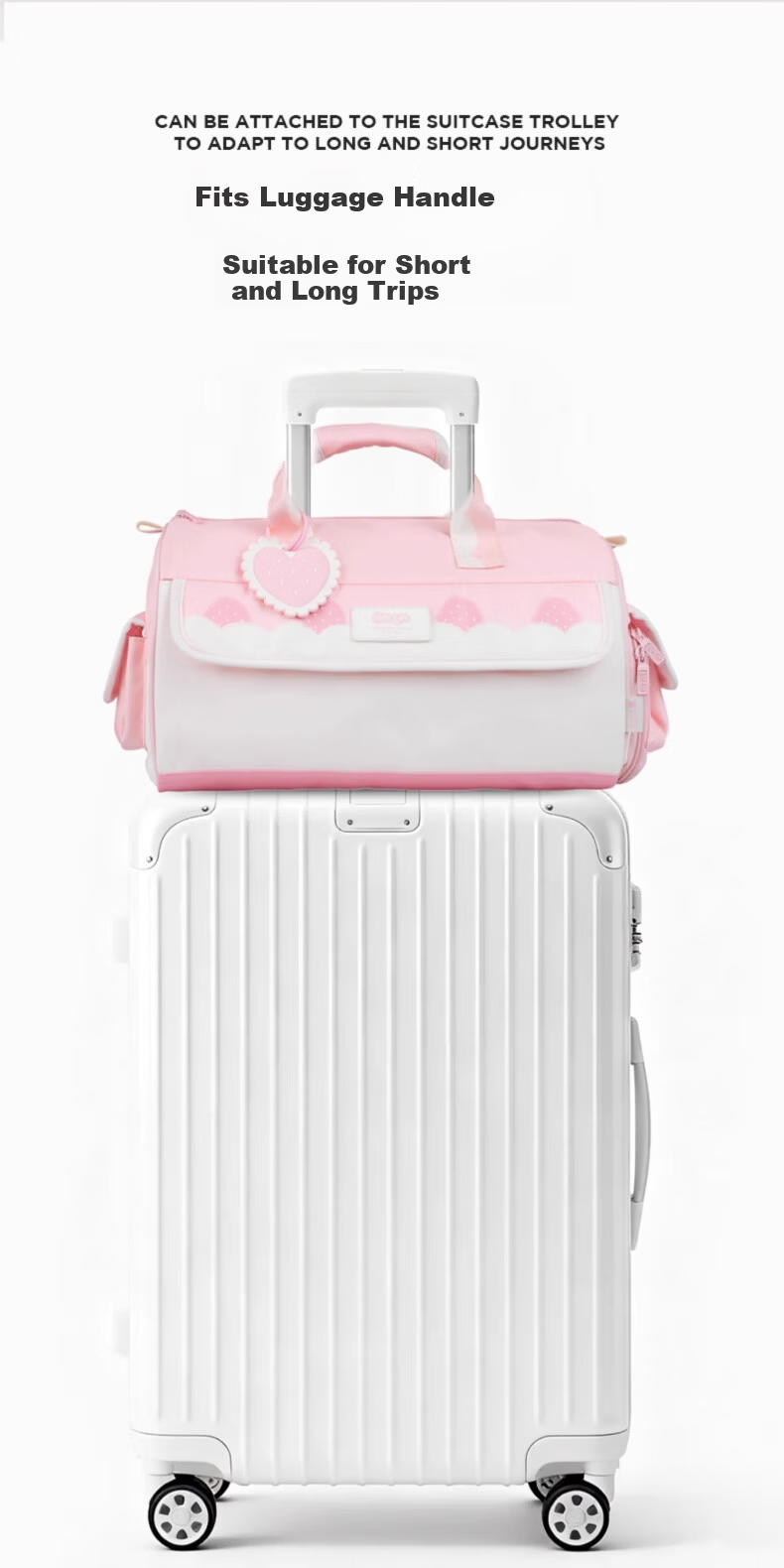 Zoy Zoii Kids Sports Bag Large Capacity Travel Luggage Bag Boys Girls Outdoor Crossbody Storage Handbag Multi-Compartment 7