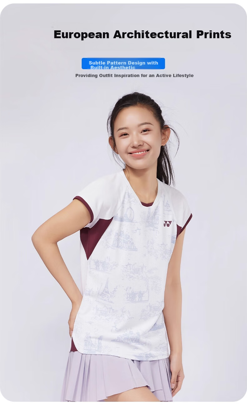 YONEX Badminton Sports T-Shirt Short Sleeve Breathable Men's Top - 1102925BCR White L 7