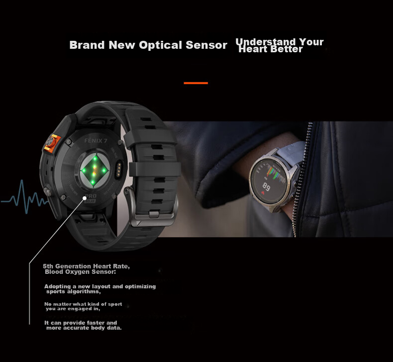 GARMIN Fenix7X Pro Solar-Powered Smartwatch for Ultimate Frisbee, Golf, Ice Hockey, Rugby, And Rafting - Flagship Editio 6