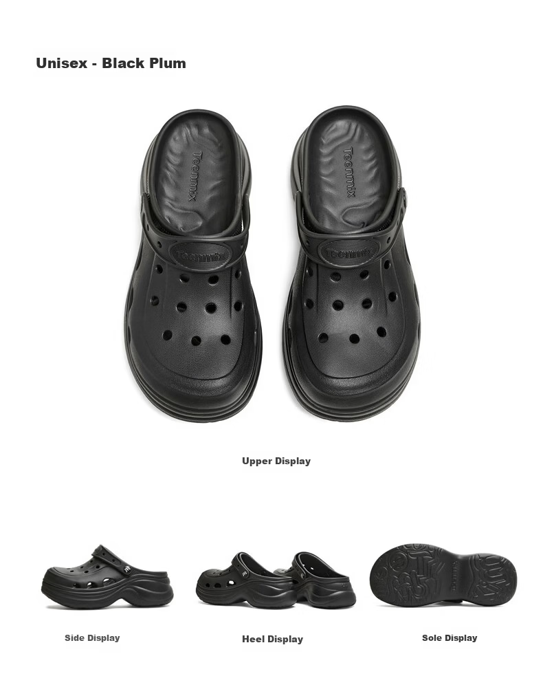 Tianmeiyi Hou Minghao Song Zuer Style Shell Hole Thick Sole Height Increasing Sandals Unisex Summer Beach Slippers 23