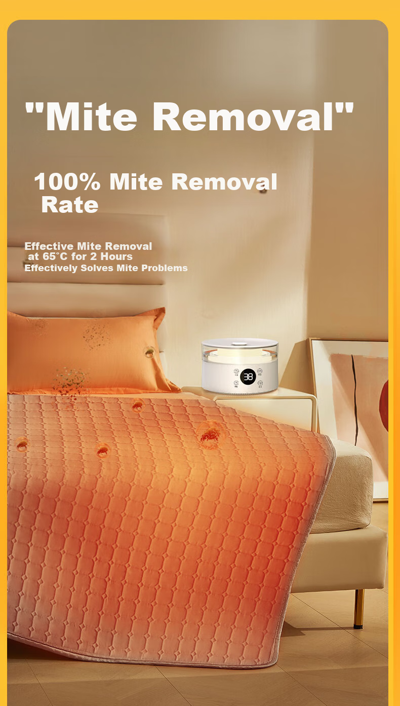 Royalstar Water Heating Electric Blanket Water Circulation Anti-Mite Dehumidification Home Smart Timer Temperature Control Single 1.2*1.8m 20