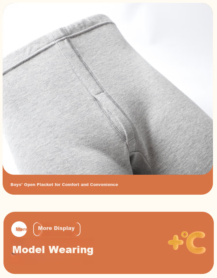 Dingguagua Kids Autumn Cotton Thermal Underwear Set Boys Pure Cotton Warm Innerwear Class A 2025 Fall Winter Middle School Cotton Wool Set 6