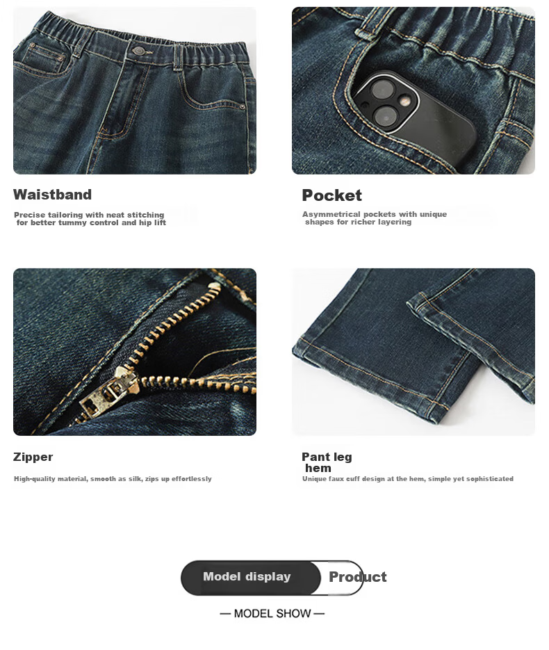 LangSha High Waist Harem Jeans for Women Spring Autumn Pear Shape Loose Slimming Cropped Vintage Carrot Dad Pants 16
