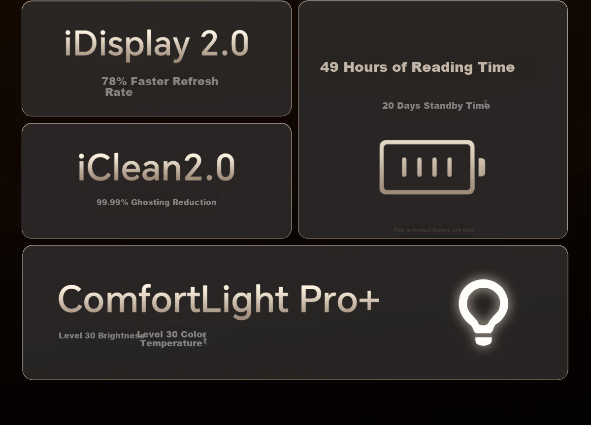IReader Ocean5 7-inch Smart E-Reader AI E-Ink Tablet Portable Learning Electronic Book Reader Starry Black 3
