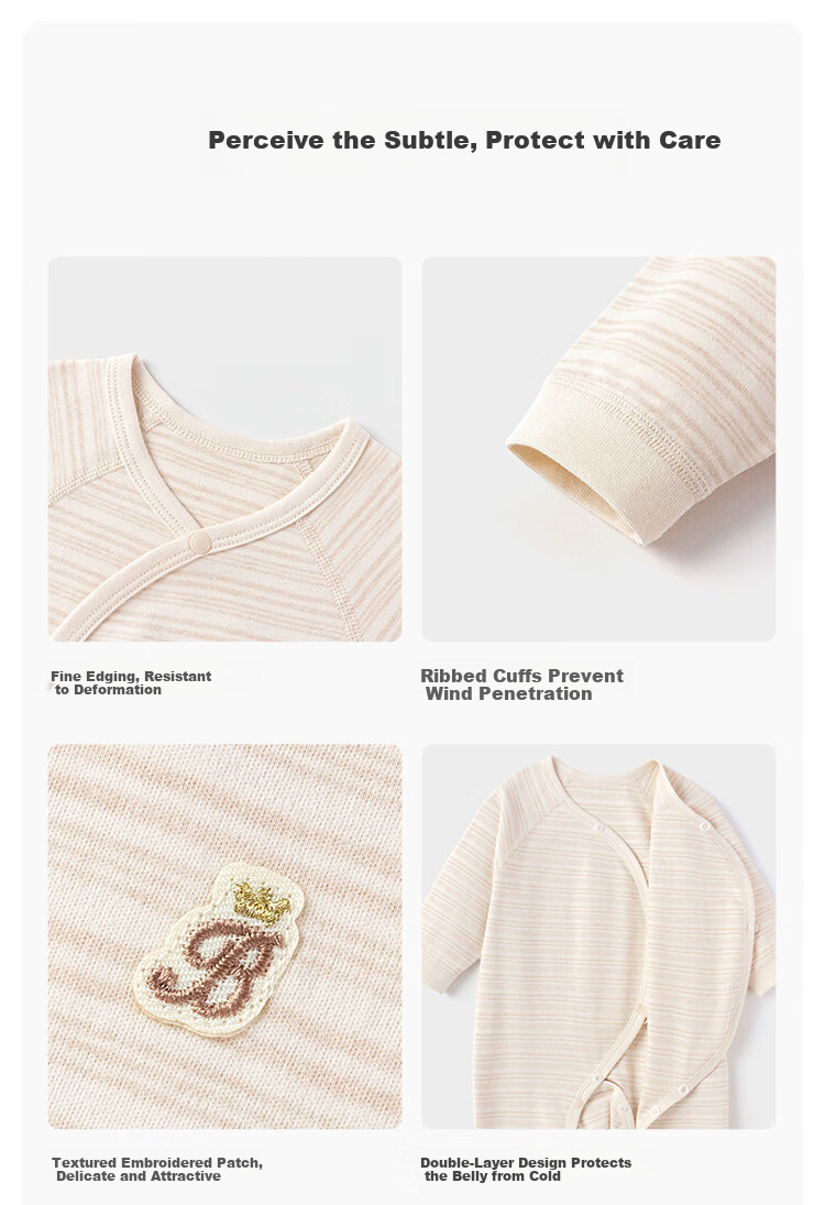 Babylove Organic Natural Hypoallergenic Newborn Baby Romper Spring Autumn Infant Bodysuit 3
