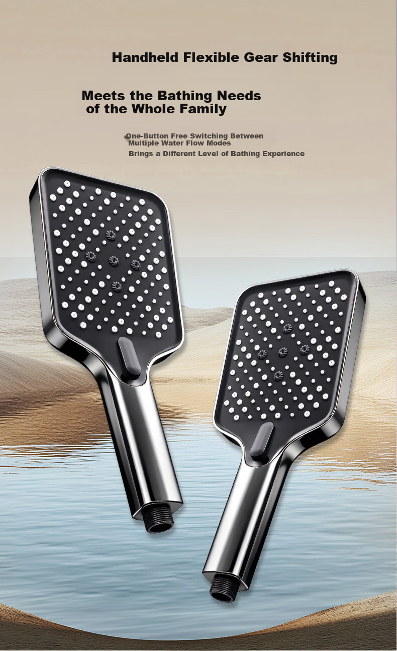 Jingmi Premium Shower Set Brass Gunmetal Shower Head Full Home Pressurized Bathroom Shower System 9
