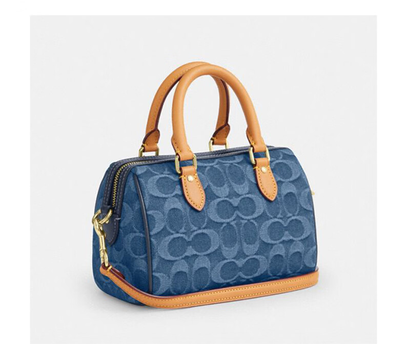 COACH Women's ROWAN Small Shoulder Bag Crossbody Bag Indigo CDQ36 Gift 5