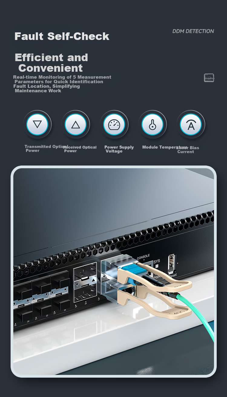 Shengwei 10G Optical Fiber Module Gigabit SFP Optical Module 10G Multimode Dual Fiber LC Interface Compatible with Huawei/H3C/Ruijie Domestic Brand Devices BSFP-10G-MM 8