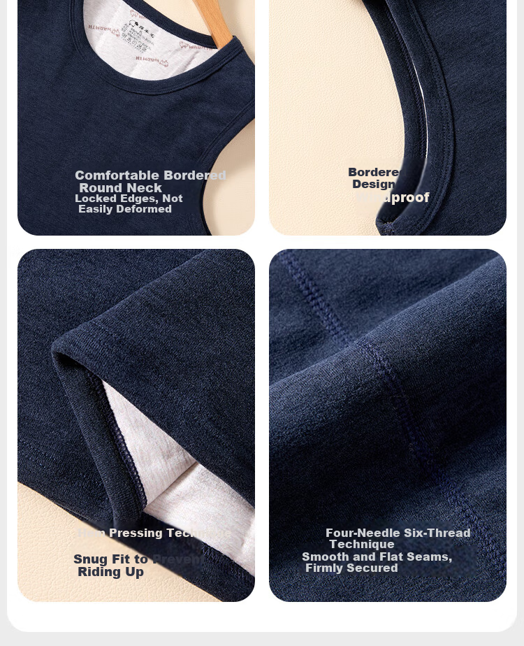 YUZHAOLIN Men's Wool-Filled Warm Vest Thickened Fleece Lined Large Size Sleeveless Autumn Winter Base Layer Jacket 13