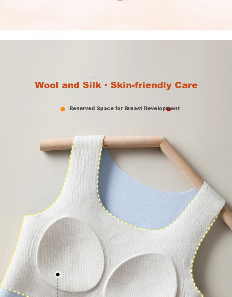MiiOW 2-Pack Thermal Vest with Chest Pads for Adolescent Girls, Middle and High School Students, Autumn and Winter Underwear 3
