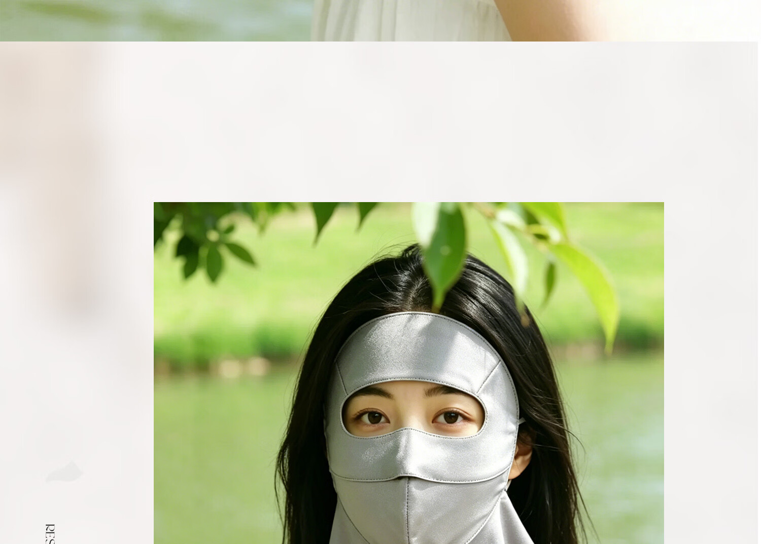 FANCET Silk Face Mask for Women Summer Full Face Sun Protection Mulberry Silk Facekin Breathable Eye Corner Neck Shoulder Guard Mask 17