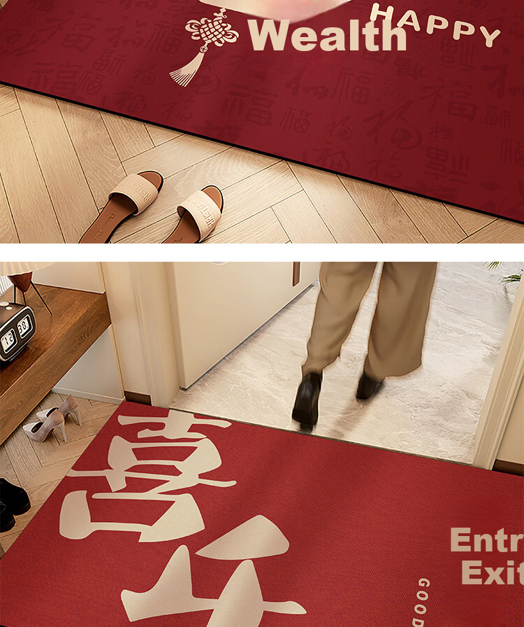 Bodisi Entrance Door Mat Water-Absorbent Non-Slip Cuttable Bathroom Floor Mat 90x60CM 7