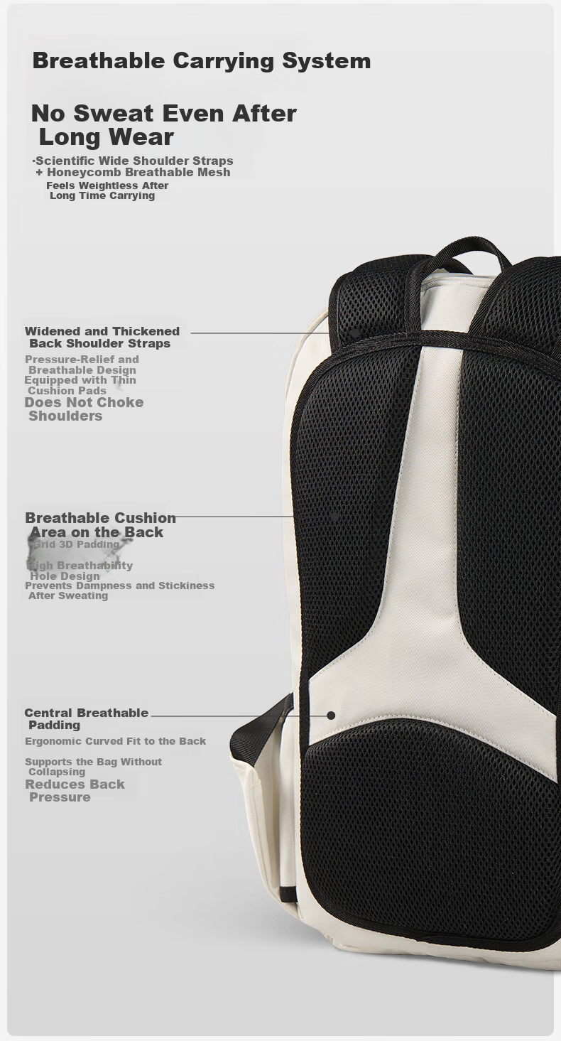 KAWASAKI Badminton Bag Boundless Retro Backpack with Separate Shoe Compartment Large Capacity Waterproof Sports Backpack D8277 Apricot 9