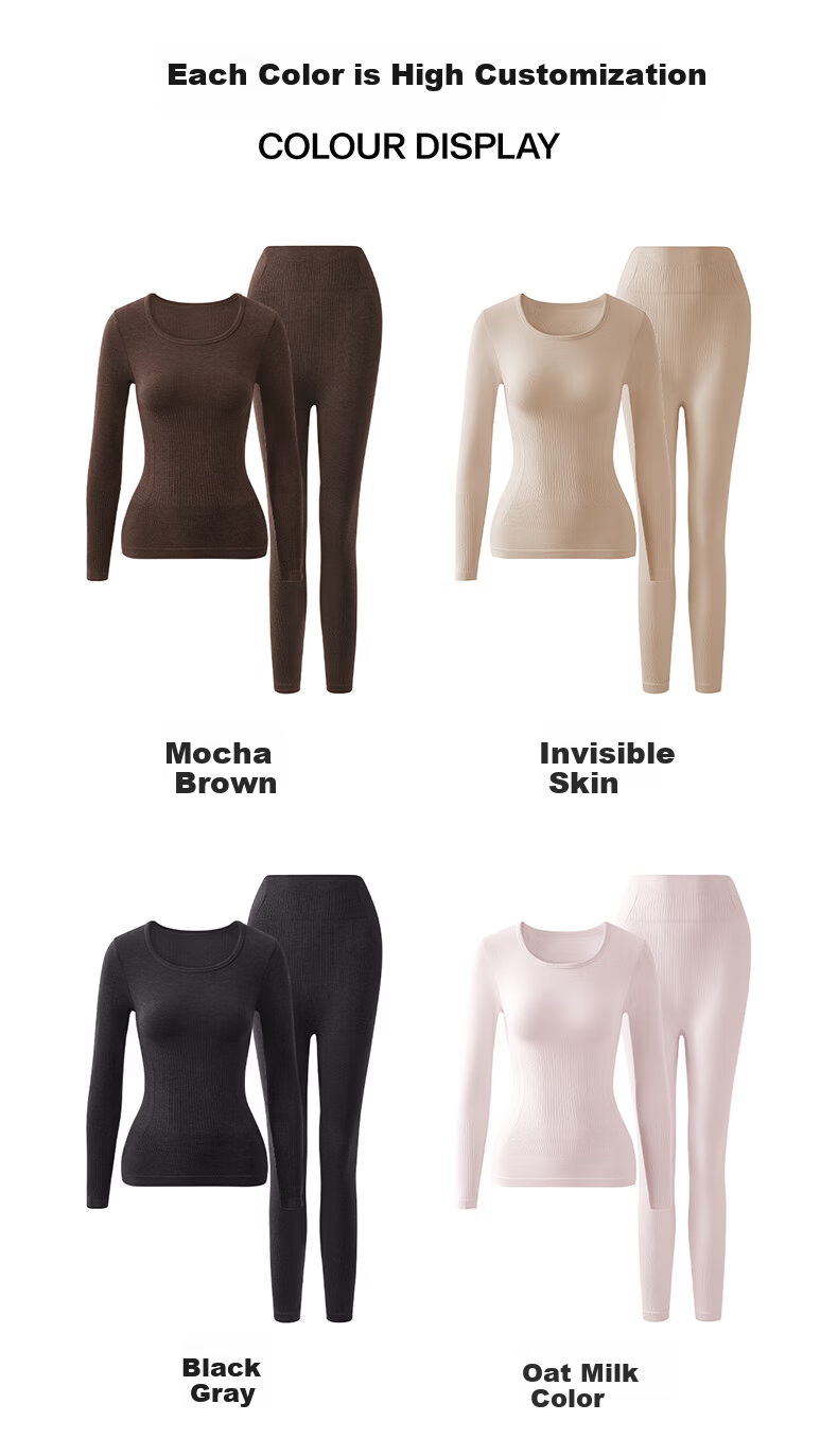 Herbal Original Light Warm Women's New Innerwear Backless Shaping High Elastic Slimming Autumn Top and Bottom Set 17