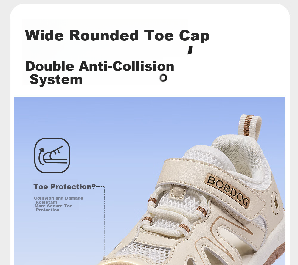 BOBDOG Toddler Baby Walking Sandals 26 Summer New Boys Girls Children's Hollow Breathable Functional Shoes Khaki 25 10